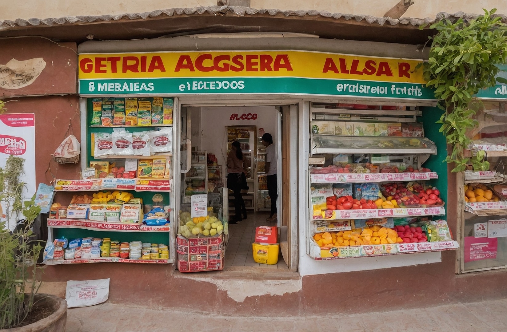 Compras diarias en pueblo